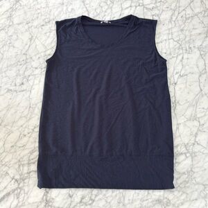 Men's Navy Sleeveless Shirt